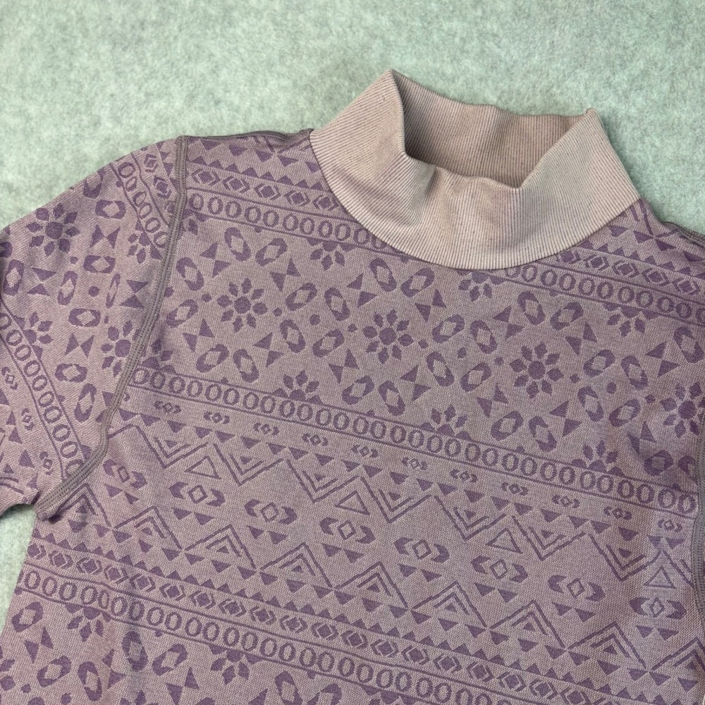 LIV Outdoor Womens Top Small Purple Mock‎ Neck Long Sleeve Activewear Shirt